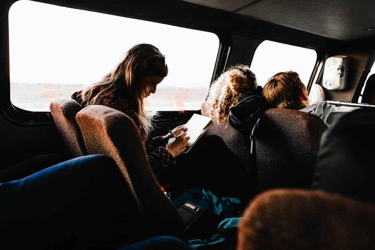 interior of a minibus